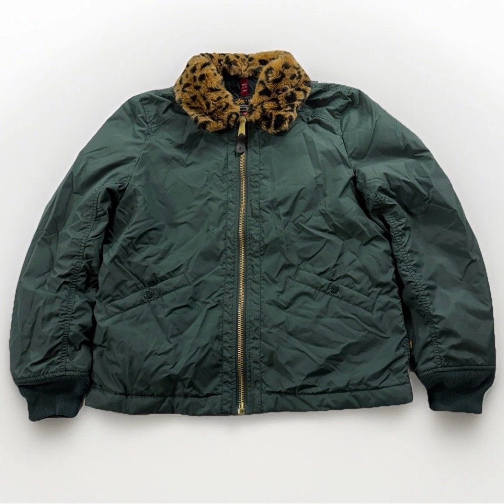 Alpha Industries B15 Faux Fur‎ Removable Collar Parka Men's Sz M Bomber Coat